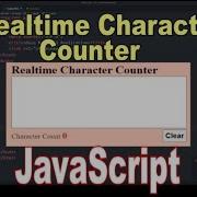 Realtime Character Counter JavaScript Project For Students SmartCode