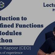 Lecture 4 3 Introduction To Predefined Functions And Modules In Python SCALive