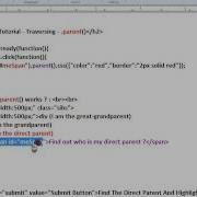 JQUERY PARENT METHOD DEMO