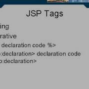17 J2EE Chapter02 JavaServer Pages Lesson9 JSP Tags