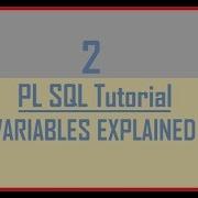 Tutorial 2 Pl Sql Variables Explained