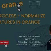 22 Preprocess Normalize Features In Orange Dr Dhaval Maheta