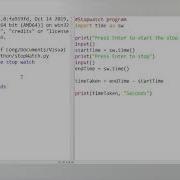 Introduction To Python 10b Make A Simple Stop Watch