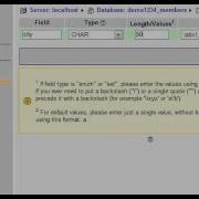 Modifying Fields In Database Tables With PhpMyAdmin