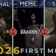 Skeleton Banging Shield Meme RAAHHH Original Vs Meme Vs Sound Memereset