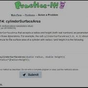 Java Practice It 3 14 CylinderSurfaceArea Method Basics Parameters Return Math