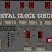 24Hr Digital Clock CD4026 CD4017 NE555 In Proteus