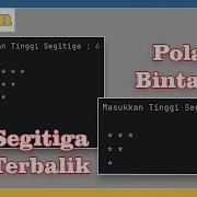 Program Python Membuat Pola Segitiga Bintang Terbalik