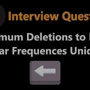 Minimum Deletions To Make Character Frequencies Unique Leetcode 1647 Python
