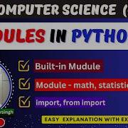 Modules In Python Explained Math Statistics Random Module Class 12 Computer Science 083