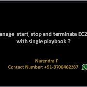 AWS Provisioning Using Ansible Single Playbook To Start Stop And Terminate Ec2 Instacnes