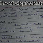Properties Of Binary Operation Closure Law Associative Law Identity Inverse Commutative Law Group