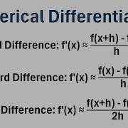 Numerical Differentiation Forward Backward And Central Difference