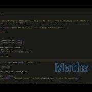 MathQuiz Game In Python No Talking Beginner Friendly Part 1