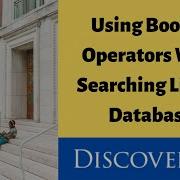 Using Boolean Operators When Searching Library Databases