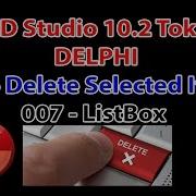 Rad Studio Delphi 007 ListBox 006 Delete Selected Item