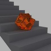 Jelly Cube On The Stairs