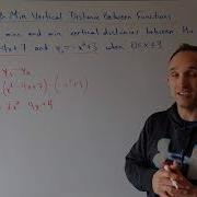Optimization Example Maximum And Minimum Vertical Distances Between Functions