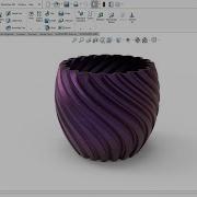 Как спроектировать вазу в виде витой спирали в SolidWorks расширенное моделирование поверхностей