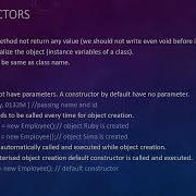 Lesson 10 CoreJava8 Ruby Objects And Classes Constructors