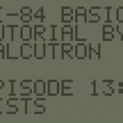 TI BASIC For Beginners E13 Lists