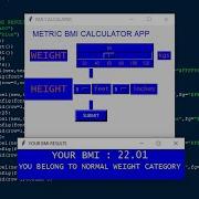 Metric BMI Calculator App Using Python