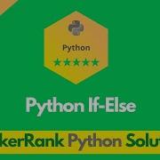 HackerRank Python If Else Problem Solution Python Problems Solutions Programmingoneonone