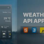 Build A Weather App Using HTML CSS JavaScript Weather API JavaScript Project