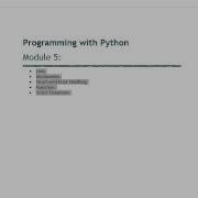 Python Module 05 01 Overview