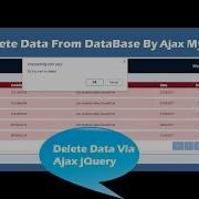 How To Delete Data Using Ajax Jquery In Php Mysql