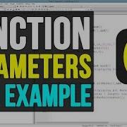 C Tutorial Function Parameters