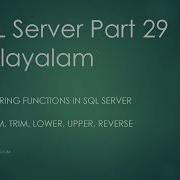 SQL Server Part 29 String Functions LTRIM TRIM UPPER REVERSE Malayalam