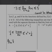 Squeeze Theorem 1 8 AP Calculus