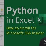 How To Enable Python In Excel Enable Microsoft 365 Insider