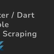 Flutter Dart Simple Web Scraping