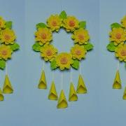 How To Make Paper Flower Wall Hanging Craft Ideas Easy Wall Decoration Idea
