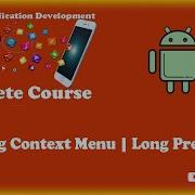 Floating Context Menu Long Click Menu Android Application Development