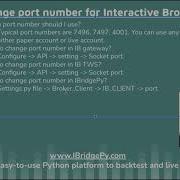 Set Up Socket Port Number Of Interactive Brokers For Algorithmic Automated Trading In Python