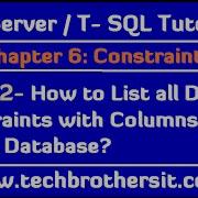 How To List All Default Constraints With Columns In SQL Server Database TSQL Tutorial Part 92