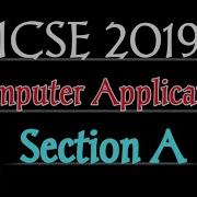 2019 Board Question Paper Section A ICSE JAVA