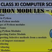 Python Modules Part 1 CBSE Class 11 Computer Science Python Modules Importing And Aliasing