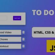 Vanilla Javascript To Do List Application Project For Beginners