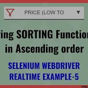Verify Sort Functionality In Selenium Java Ascending Order Krishna Sakinala Real Time Example5