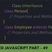 What Is Class Inheritance In EcmaScript 6 Advance JavaScript Tutorial Part 49