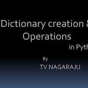21 Dictionary Creation Operations Python Programming