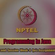 NPTEL Programming In Java Week 4 Quiz Assignment Solution Swayam