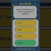 Python Quiz 106 What S The Answer Quiz 106 Python Shorts Quiz Codingchallenge