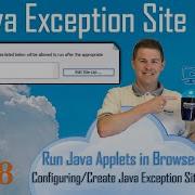 Oracle Java Configure Java Exception Site List 4 7