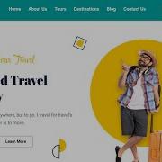 Responsive Travel Website Design Using HTML CSS JavaScript Free Source Code