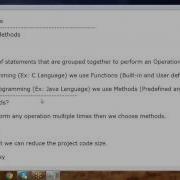 Java User Defined Methods